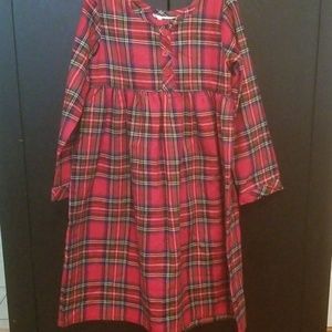 Girls Christmas Plaid nightgown